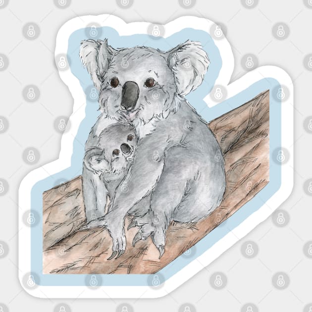 Koala-ty Mother Sticker by AussieLogic